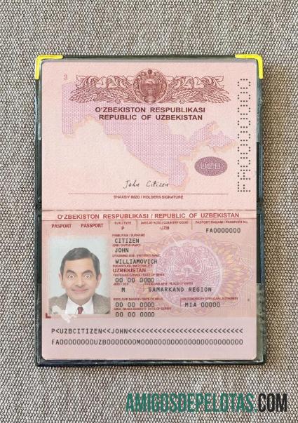 Passaporte do Uzbequistão 2022 Presente Photolook amostra
